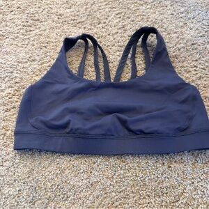 Lululemon Energy Bra Exhale Black - Strappy Mesh Size 8